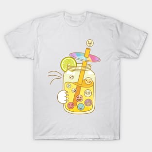 Funny Cat Stealing Emoji Drink T-Shirt